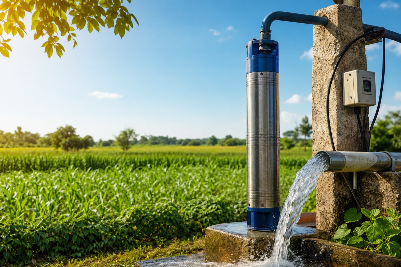 Farmer with Pump